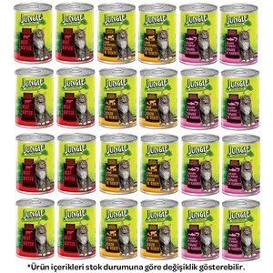 Jungle Karışık Kedi Yaş Maması 415 gr X 24 Adet
