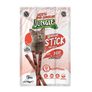 Jungle Kedi Stick Dana Etli Ödül Çubuğu 3'Lü 5 Gr