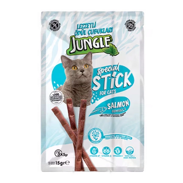 Jungle Kedi Stick Somonlu Ödül Çubuğu 3'Lü 5 Gr - 1