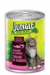 Jungle Somonlu Karidesli Kedi Konservesi 415 GR