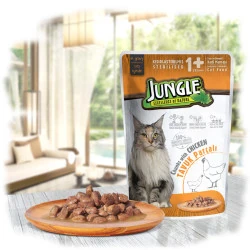 Jungle Tavuklu Kısır Kedi Yaş Mama 100 GR