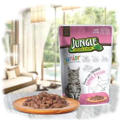 Jungle Tavuklu Yavru Kedi Yaş Mama 100 GR