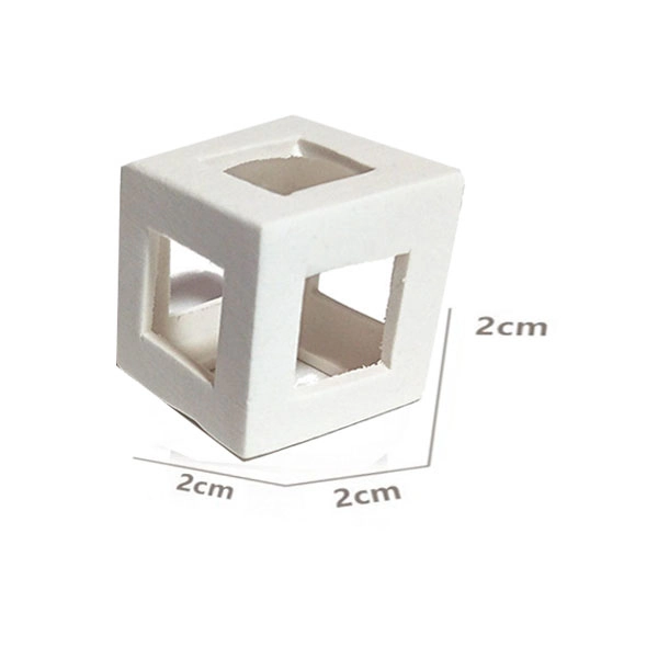 Karides Seramik Küp Beyaz Kalın 2x2 cm - 1