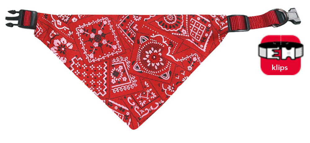 Karlie Bandanalı Tasma 35-50cm Kırmızı - 1