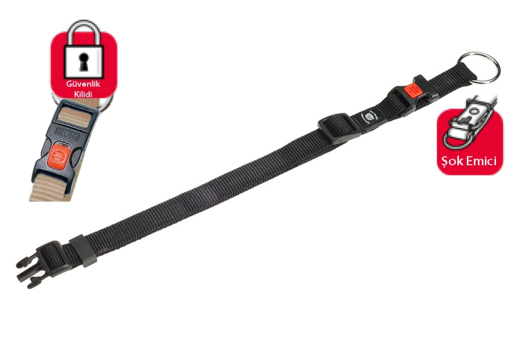 Karlıe Basıc Boyun Tasma M 40-55cm Siyah - 1