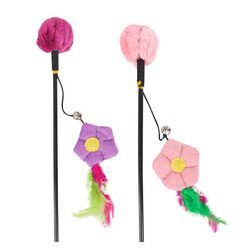 Flamingo Çiçekli Kedi Oyun Oltası 53 Cm