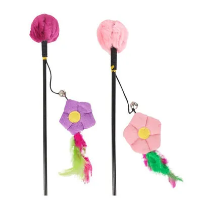 Flamingo Çiçekli Kedi Oyun Oltası 53 Cm - 1