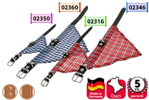 Karlıe Deri Bandanalı Boyun Tasma 57cm Kırmızı