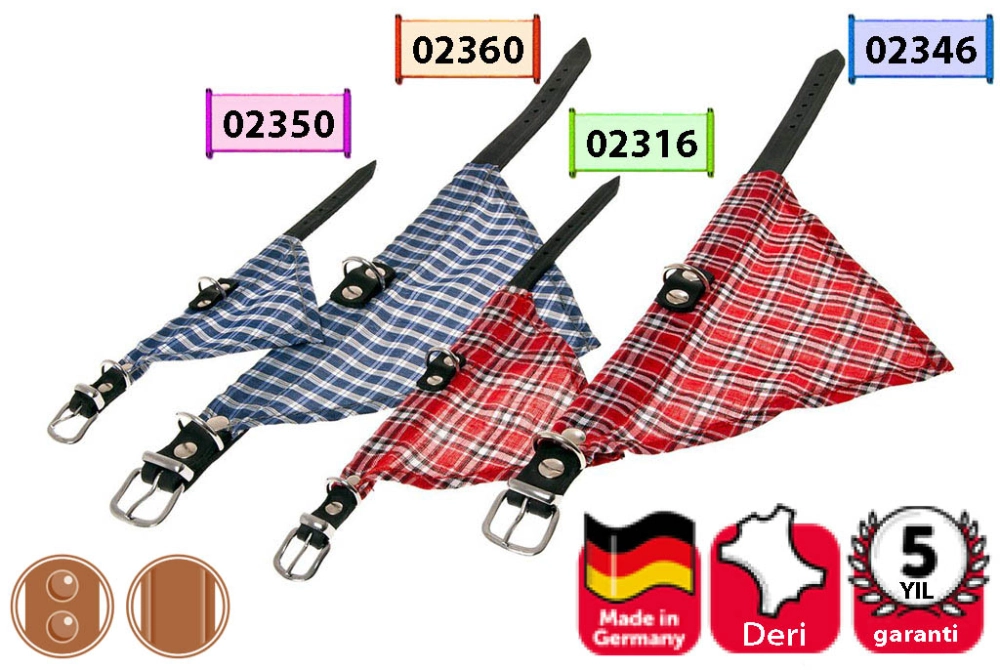 Karlıe Deri Bandanalı Boyun Tasma 62cm Mavi - 1