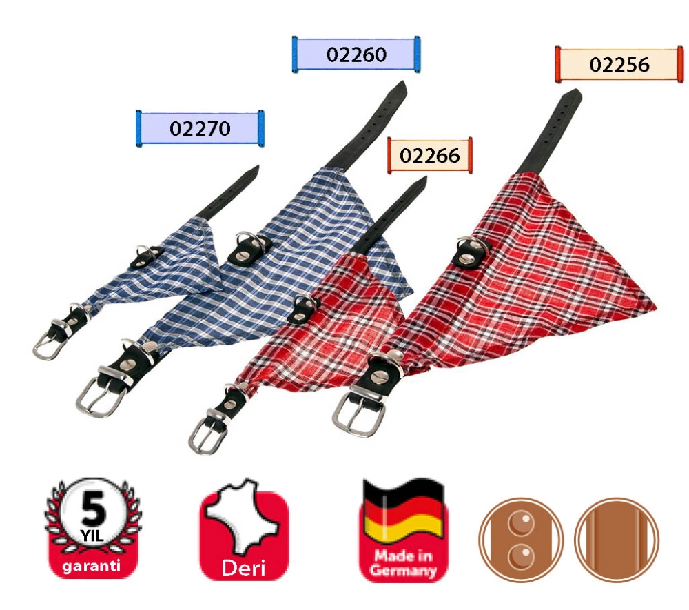 Karlıe Deri Bandanalı Boyun Tasması 27cm Kırmızı - 1