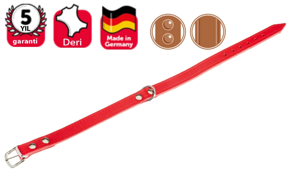 Karlıe Deri Boyun Tasma 27 Cm Kırmızı - 1