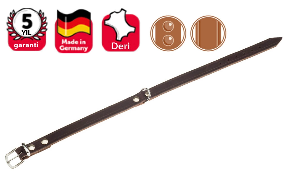 Karlıe Deri Boyun Tasma 47cm-18mm K.rengi - 1