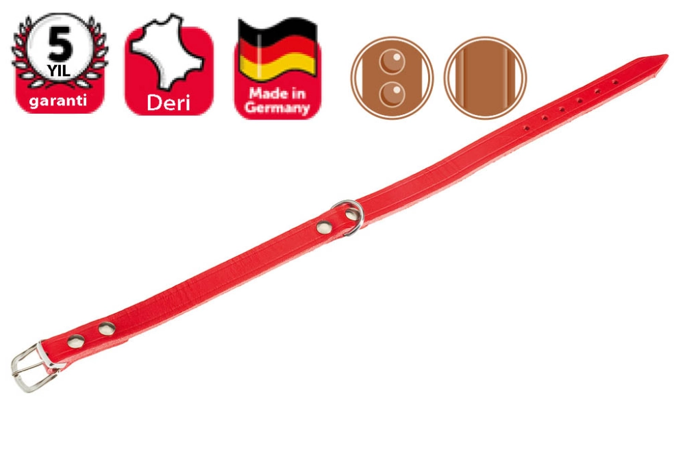 Karlıe Deri Boyun Tasma 57cm Kırmızı - 1