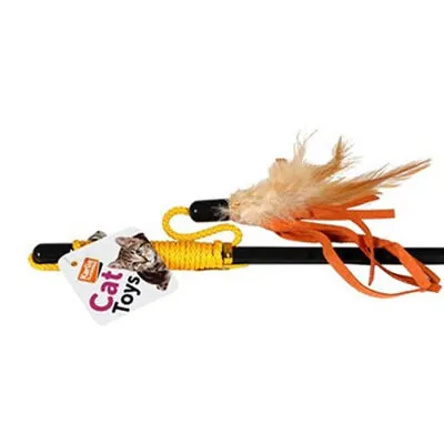 Flamingo Deri Tüylü Kedi Oltası 50 cm - 2