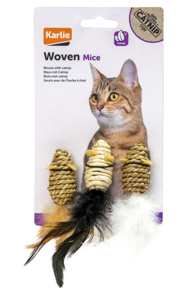 Karlıe Doğal Kedi Oyuncağı 3lü Fare Seti 5cm - 1