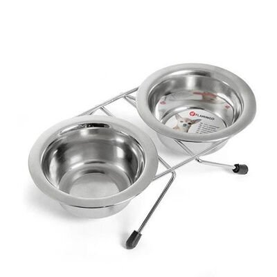 Flamingo Duo Dinner İkili Mama Kabı 16 Cm - 1