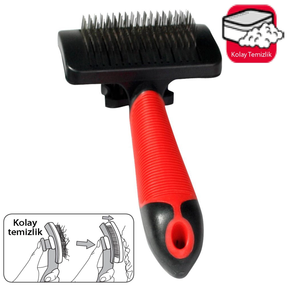 Karlıe Fırça U:18,5cm G:10,5cm Kırmızı-siyah - 1