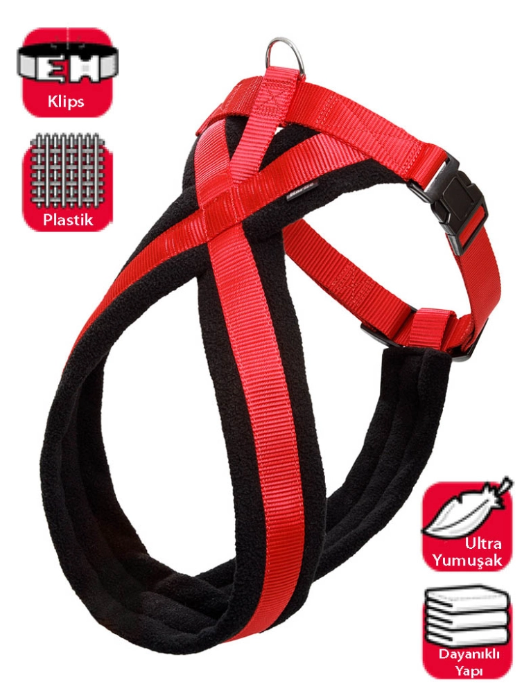 Karlıe Göğüs Tasma Ymş. Gçl. 74-100cm Siyah-kırm. - 1