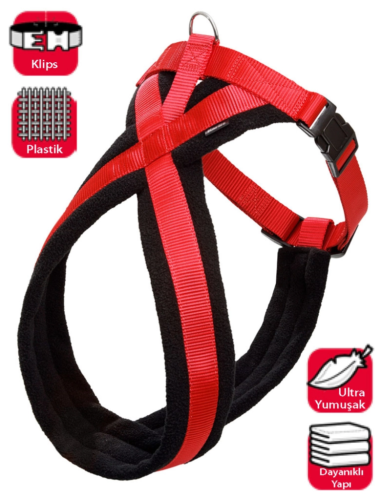 Karlıe Göğüs Tasma Ymş. Gçl. 84-120cm Siyah-kırm. - 1