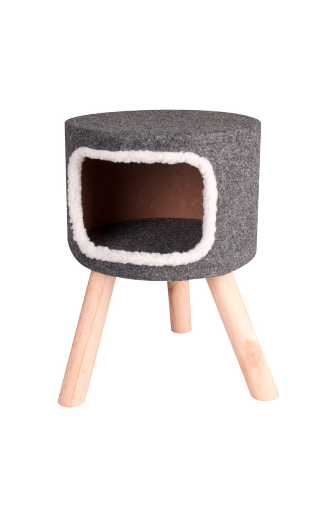 Karlie İskandinav Kedi Evi 35x35x50cm Gri - 1