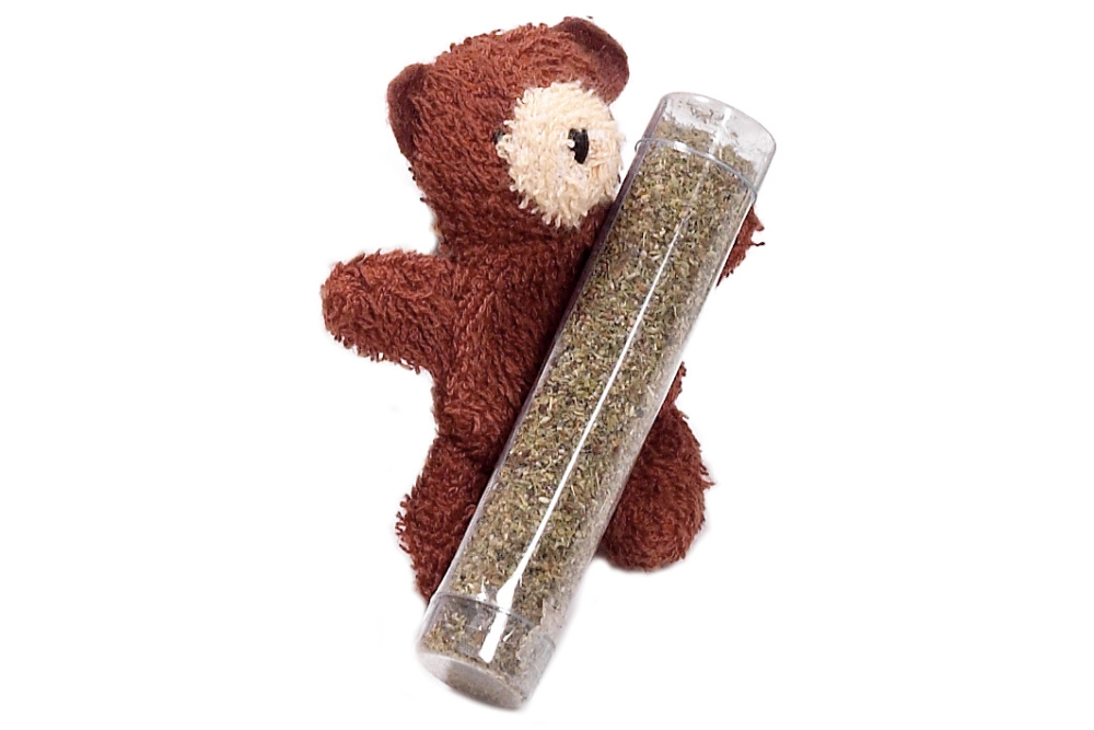 Karlıe Kedi Otlu Peluş Ayıcık 10x8cm K.rengi - 1