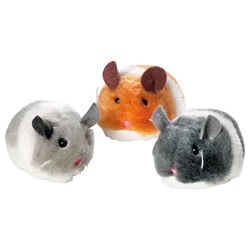 Karlie Kediler için Titreyen Peluş Fare Oyuncağı 7x5x4 Cm - 3