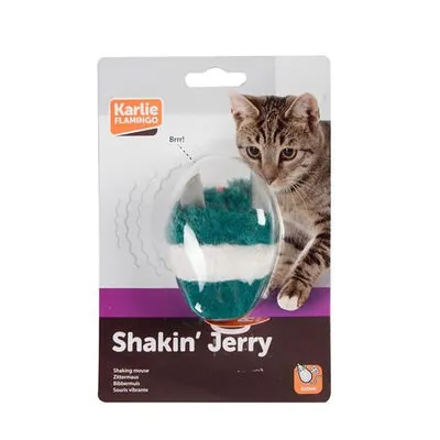 Karlie Kediler için Titreyen Peluş Fare Oyuncağı 7x5x4 Cm - 1