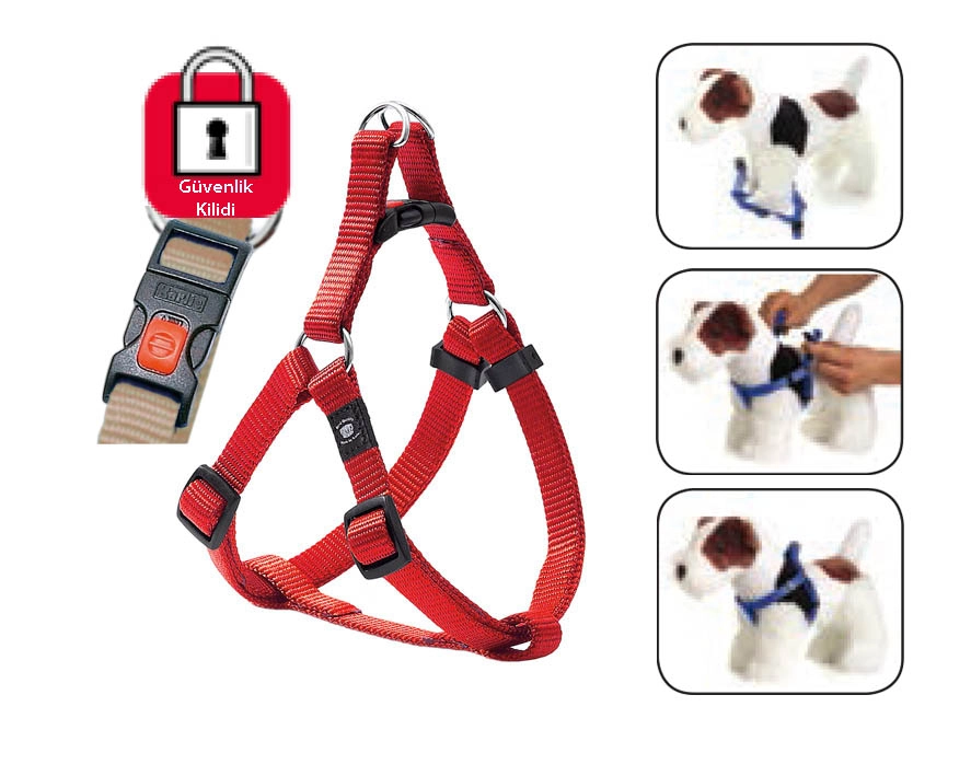 Karlıe Kilitli Göğüs Tasma L 60-90cm Kırmızı - 1