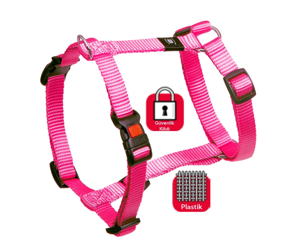 Karlıe Kilitli Göğüs Tasma Xl 90-120cm Pembe - 1