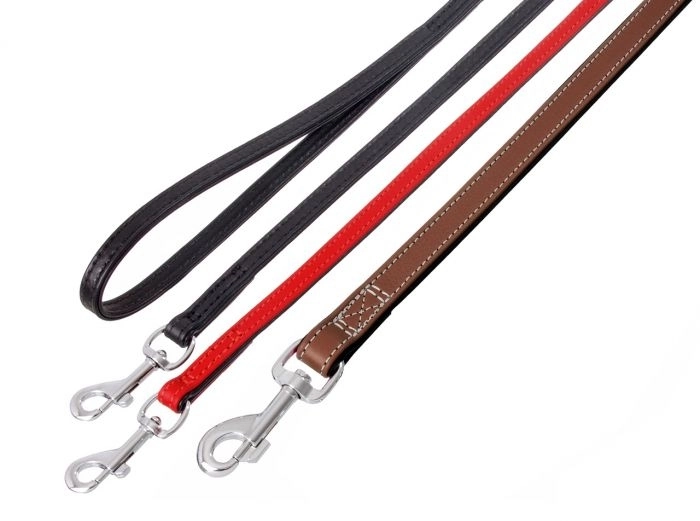 Karlıe Köpek Gezdirme Tasması Eskitilmiş Deri 100cm 14mm Siyah - 1