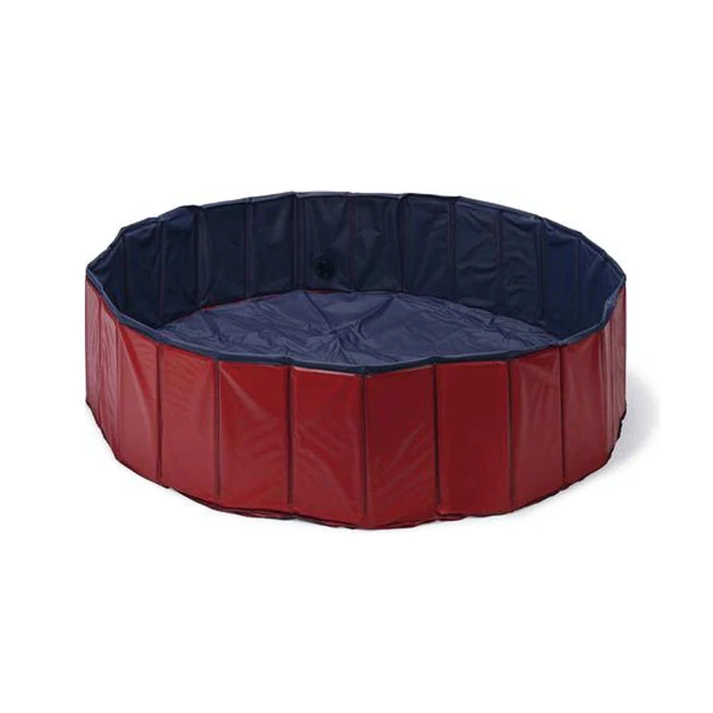 Karlıe Köpek Havuzu 80cm Çap Mavi Kırmızı - 1