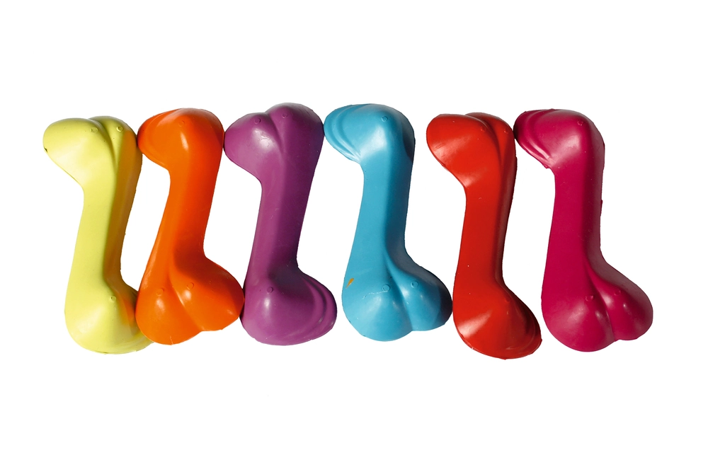 Karlıe Köpekler İçin Plastik Diş Kaşıma Kemik Oyuncak Renkli (14x6x4) - 1