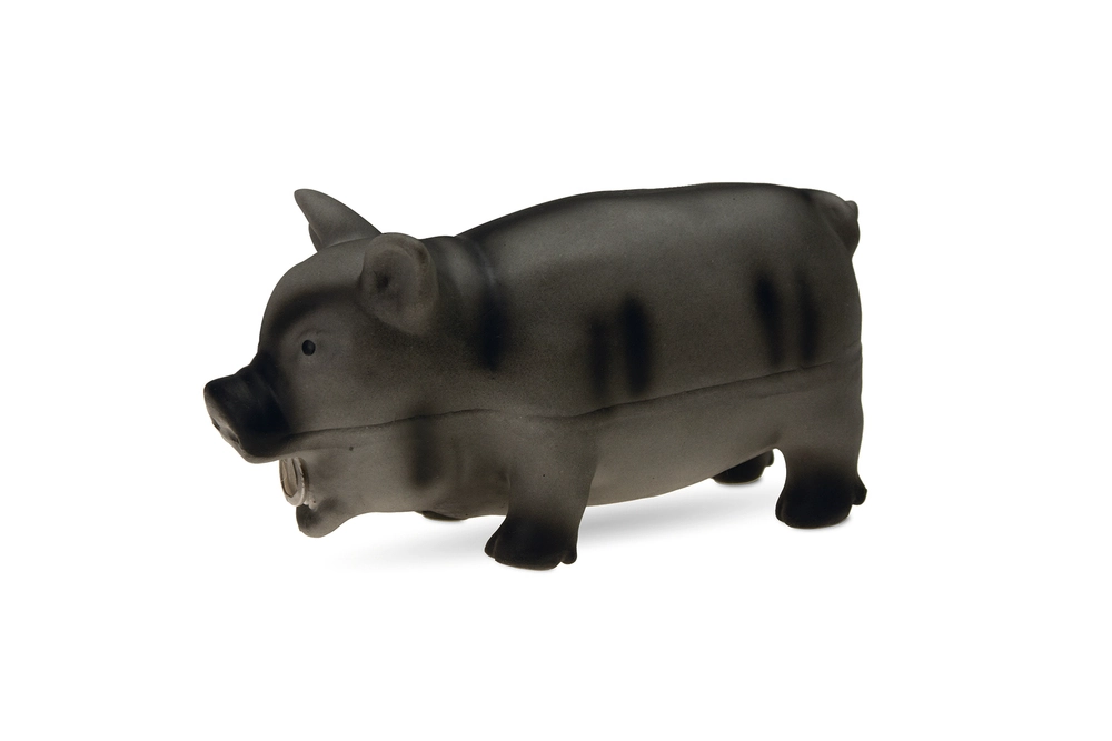 Karlıe Lateks Domuz Figürlü Sesli Oyuncak Siyah (22x10x1) - 1