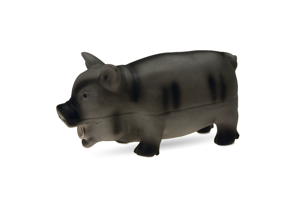 Karlie Lateks Domuz Figürlü Sesli Oyuncak Siyah (22x10x1) - 1