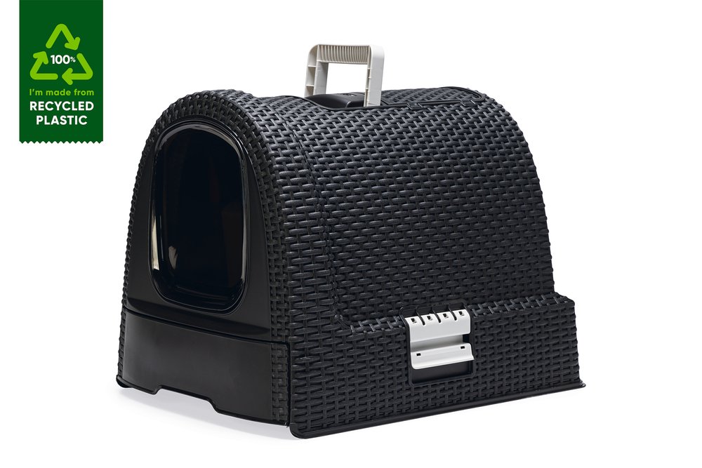 Karlıe Plastik Kedi Tuvaleti Antrasit 51x38,5x39 - 1