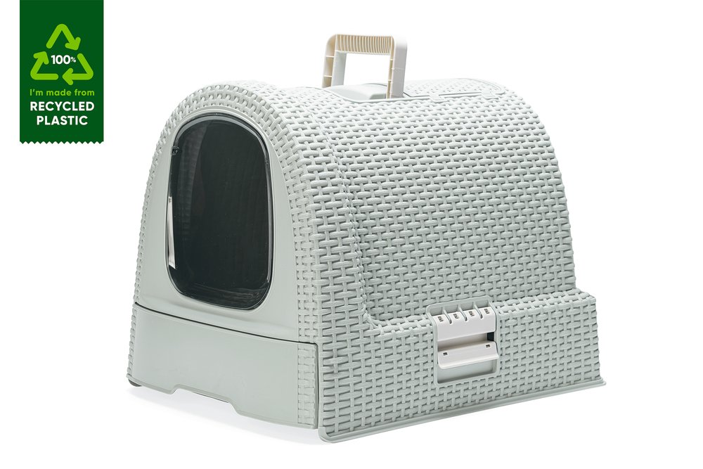 Karlıe Plastik Kedi Tuvaleti Mavi 51x38,5x39,5 - 2