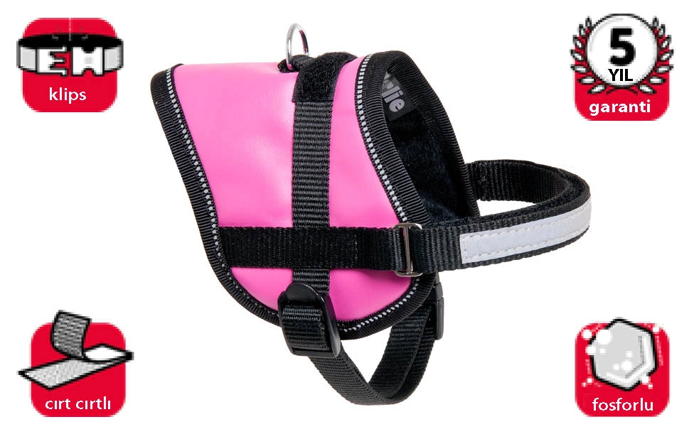 Karlıe Reflektörlü Göğüs Tasma Xs 26-35cm Pembe - 1