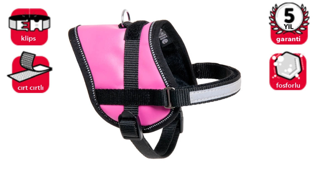 Karlıe Reflektörlü Göğüs Tasma Xs 31-40cm Pembe - 1