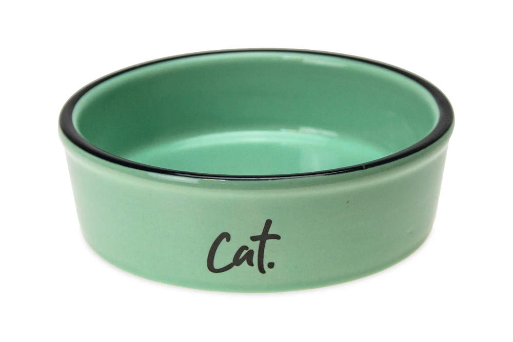 Karlıe Seramik Kedi Mama Kabı Yeşil 200 Ml - 1
