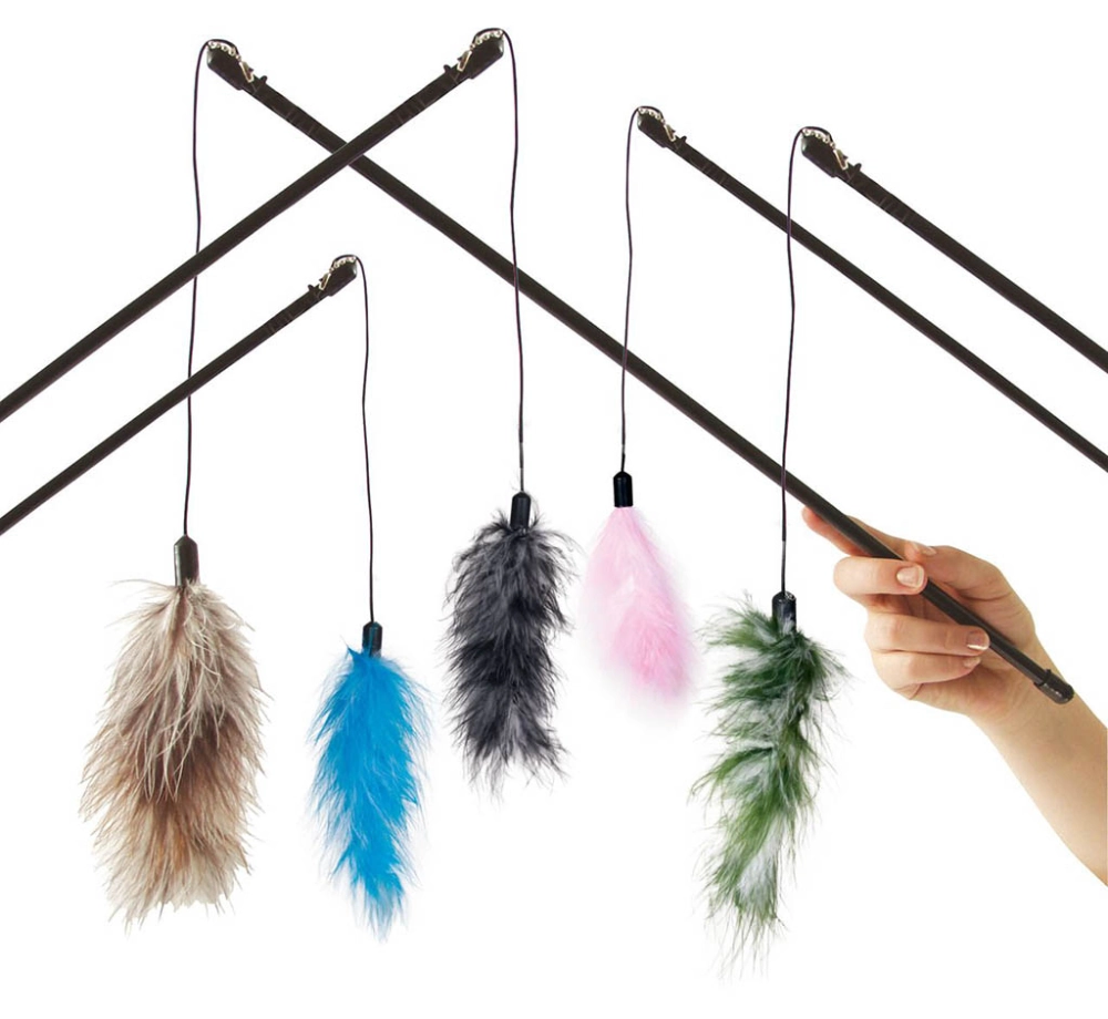 Karlıe Tüylü Kedi Oltası 60cm - 1