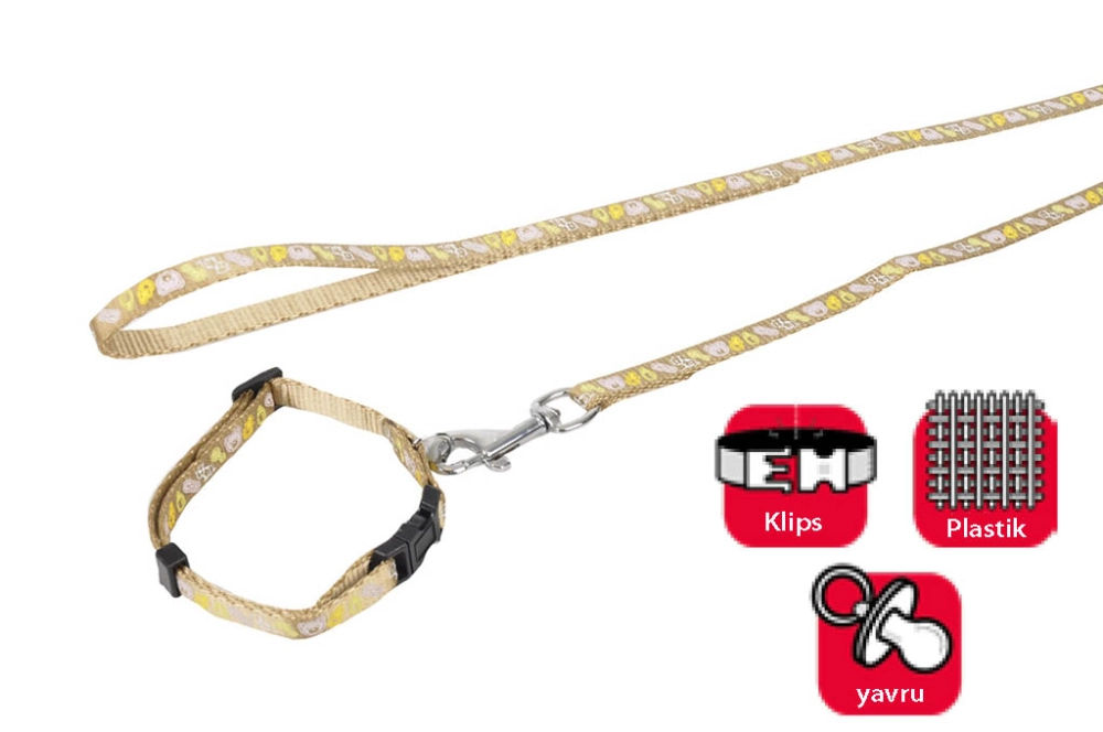 Karlıe Yav.köp.boy.tasma+uzat.10-35cm/1mt K.rengi - 1