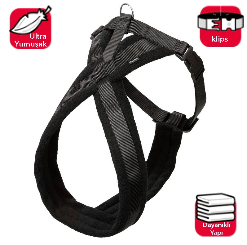 Karlıe Yumuşak Göğüs Tasma 52-60cm Siyah - 1