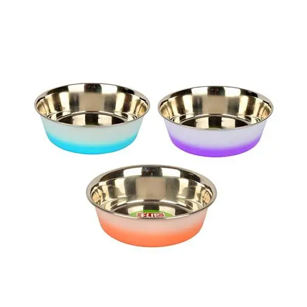 KE 1100DS Çift Renkli Çelik Mama Kabı 11 cm - 1