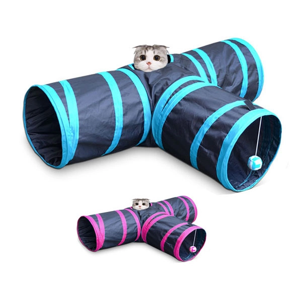 Kedi Oyun Tüneli Toplu 3 yönlü 80 x 50 x 25 cm - 1