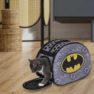 Batman 3D Eva Kedi Taşıma Çantası Gri - 4