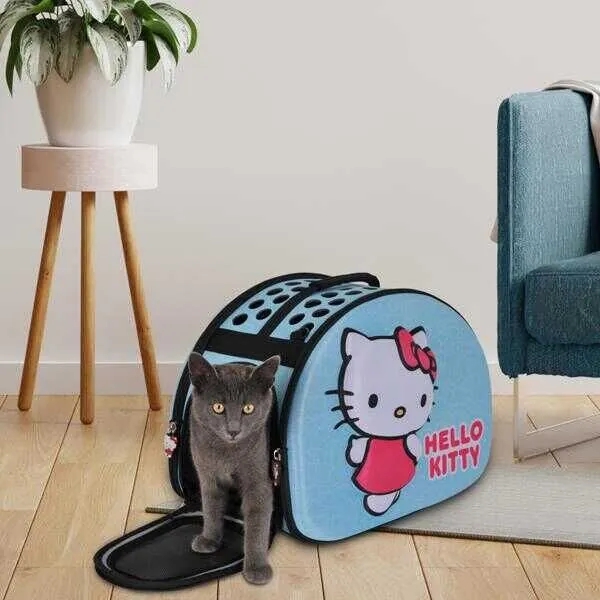 Hello Kitty 3D Eva Kedi Taşıma Çantası Turkuaz - 2