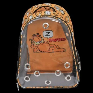 Garfield Şeffaf Kedi Taşıma Çantası Turuncu