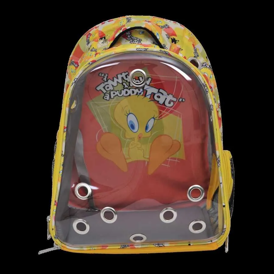 Tweety Şeffaf Kedi Taşıma Çantası Sarı - 1