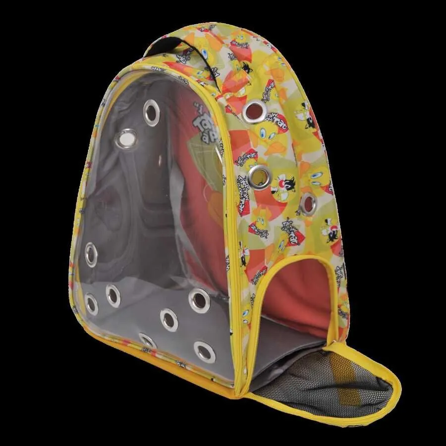 Tweety Şeffaf Kedi Taşıma Çantası Sarı - 3