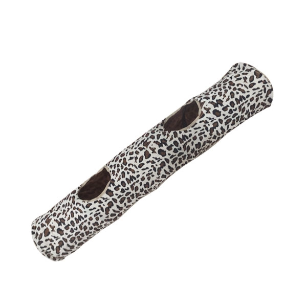 Kedi Tüneli Çift Delikli Leopar Desenli - 1